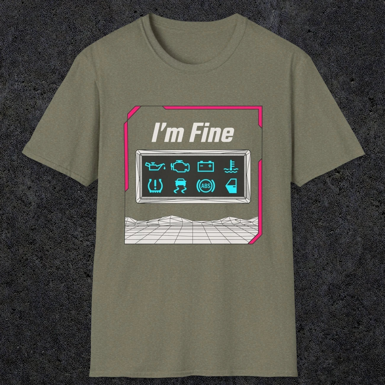 0494 I'M Fine | Funny Dad T-Shirt | RustyDad