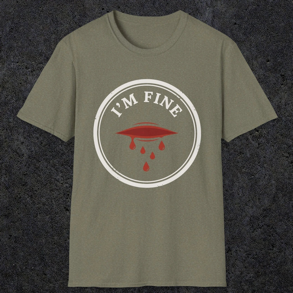 0484 I'M Fine | Funny Dad T-Shirt | RustyDad