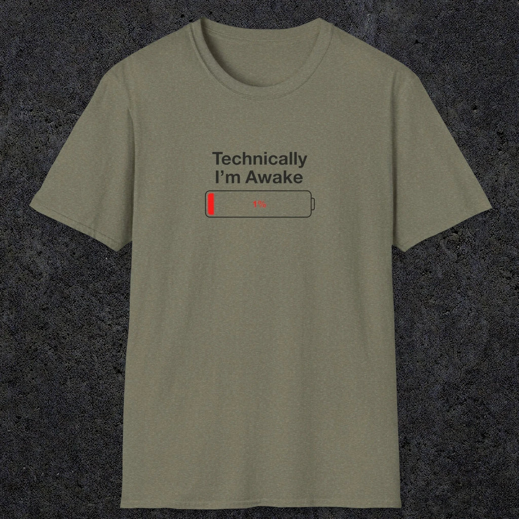 054 Technically I'm Awake | Funny Dad T-Shirt | RustyDad