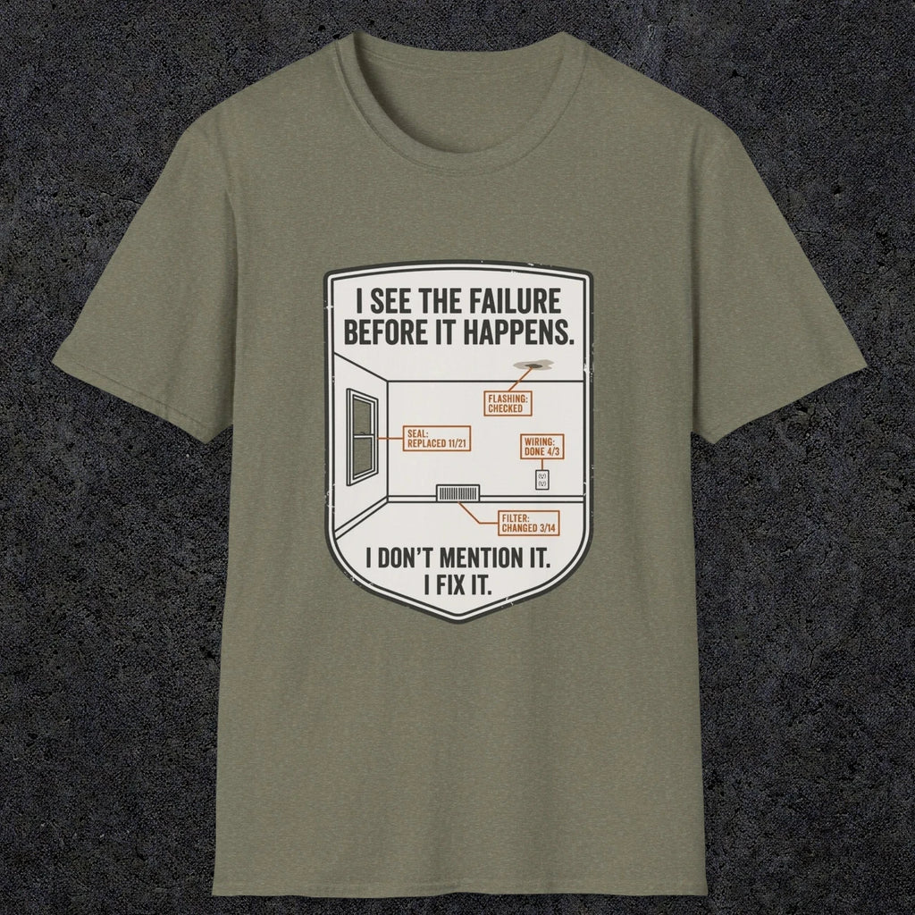 0109 I See The Failure Before Iy Happens I Dont Mention It I Fix It | Funny Dad T-Shirt | RustyDad