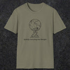 062 Quietly Carrying the weight | Funny Dad T-Shirt | RustyDad
