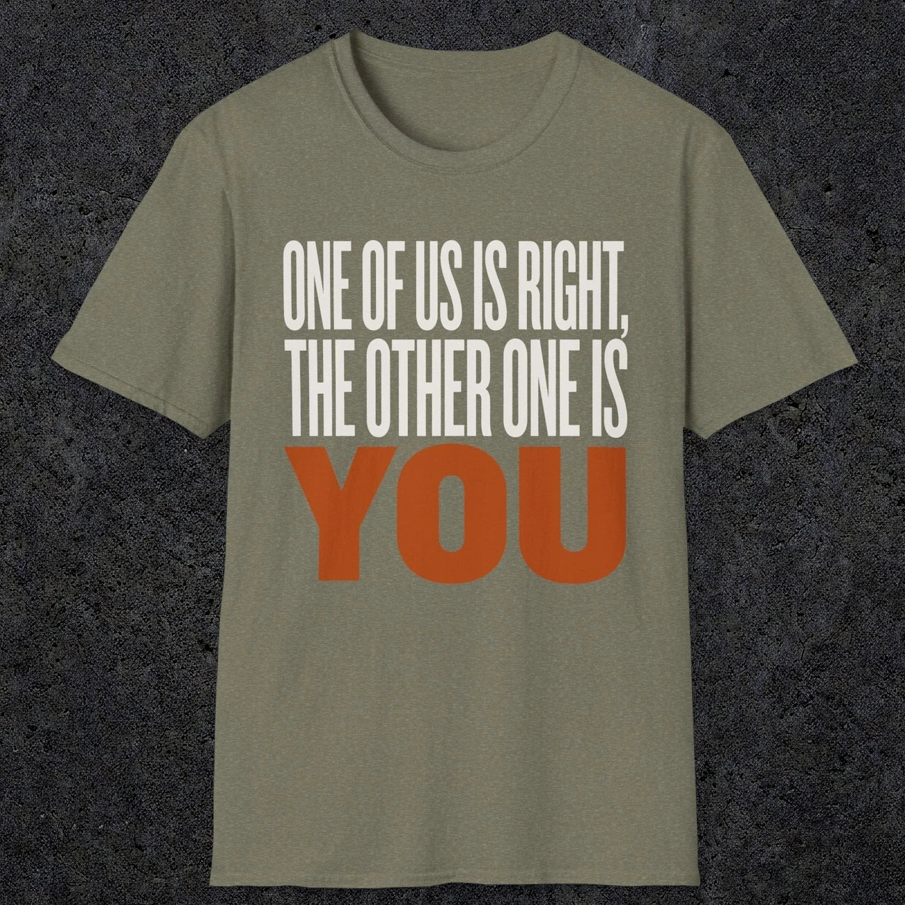 0439 One Of Us Is Right. The Other One Is You | Funny Dad T-Shirt | RustyDad