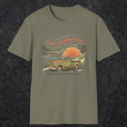 008 Out exploring, mostly parking lots with nice views | Funny Dad T-Shirt | RustyDad