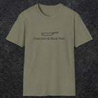 081 Cast iron & back pain | Funny Dad T-Shirt | RustyDad