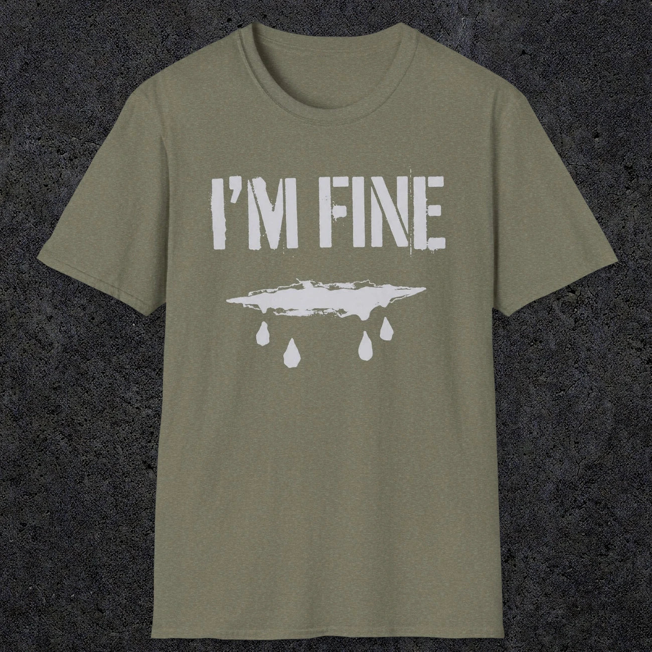 0490 I'M Fine | Funny Dad T-Shirt | RustyDad