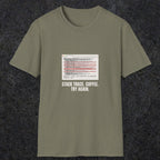0126 Stack Trace Coffee Try Again | Funny Dad T-Shirt | RustyDad