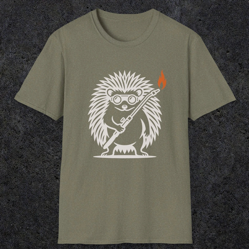 0629 Hedgehog Welder | Funny Dad T-Shirt | RustyDad