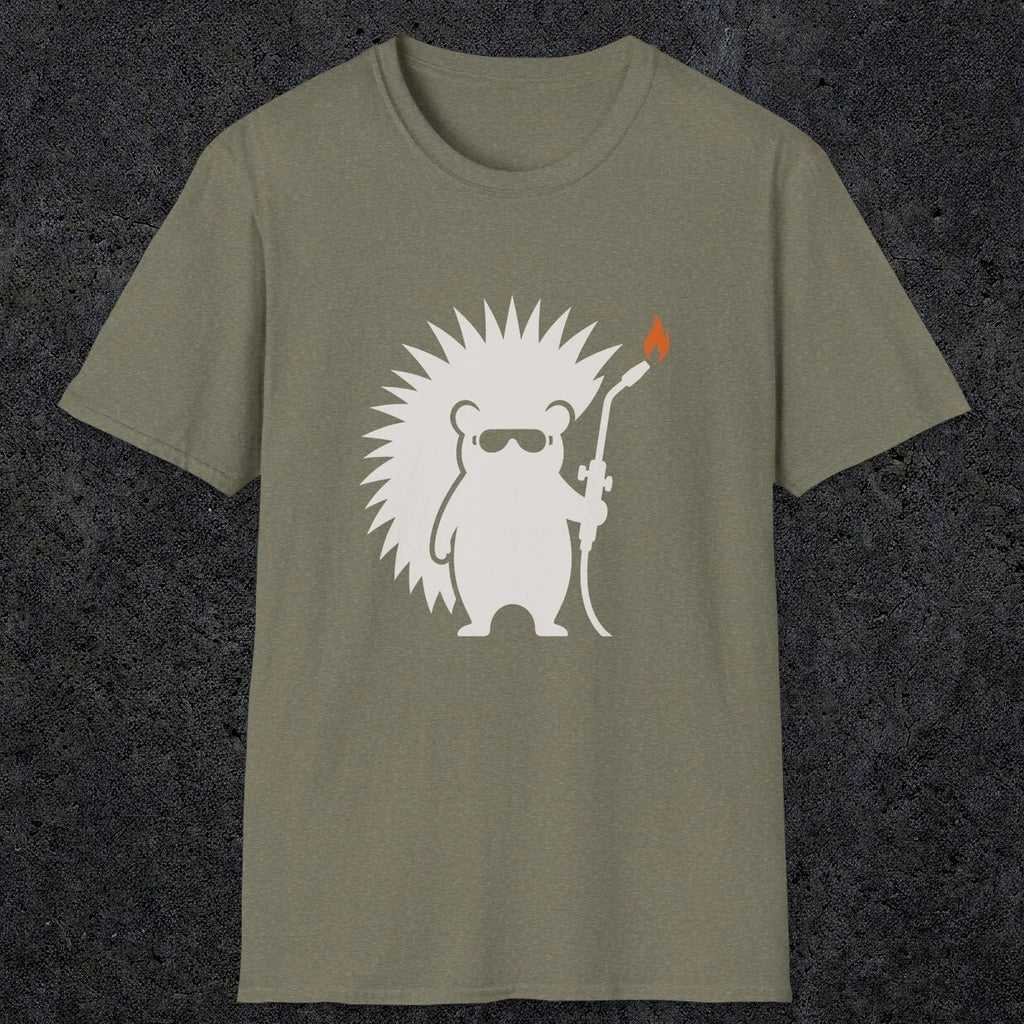 0631 Hedgehog Welder | Funny Dad T-Shirt | RustyDad