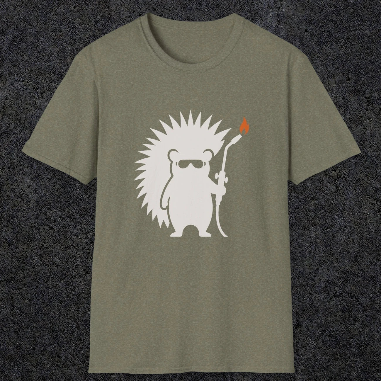 0631 Hedgehog Welder | Funny Dad T-Shirt | RustyDad