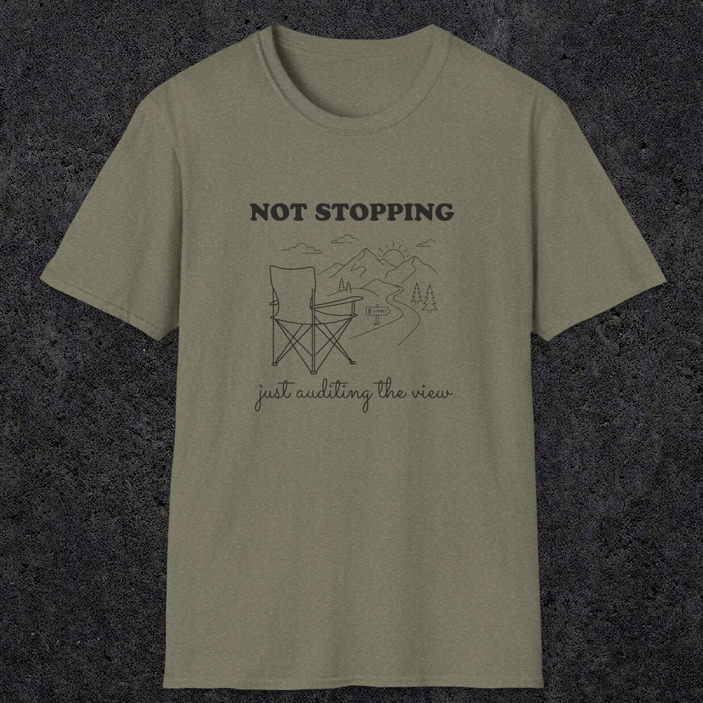 0108 Not stopping, just auditing the view | Funny Dad T-Shirt | RustyDad