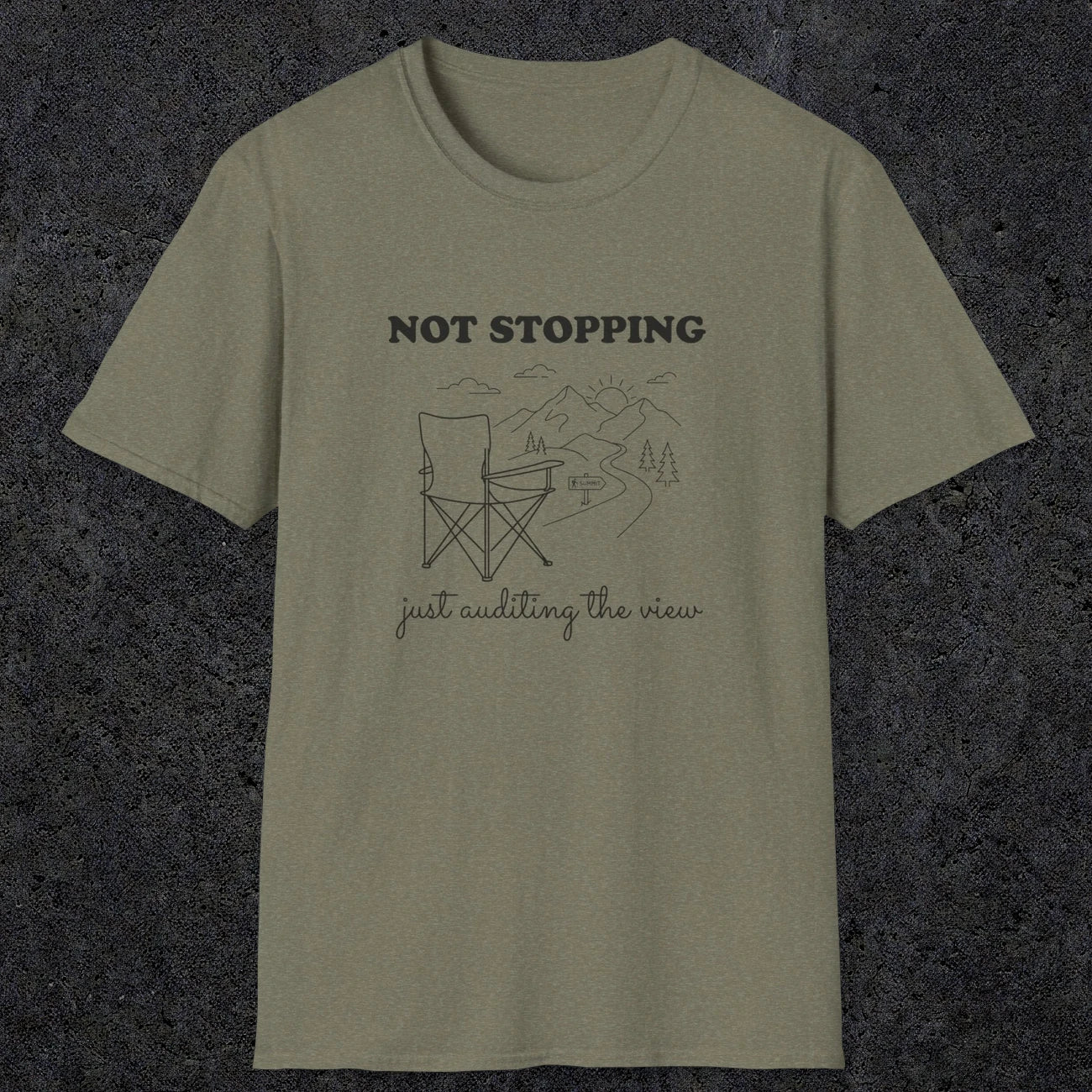 0108 Not stopping, just auditing the view | Funny Dad T-Shirt | RustyDad