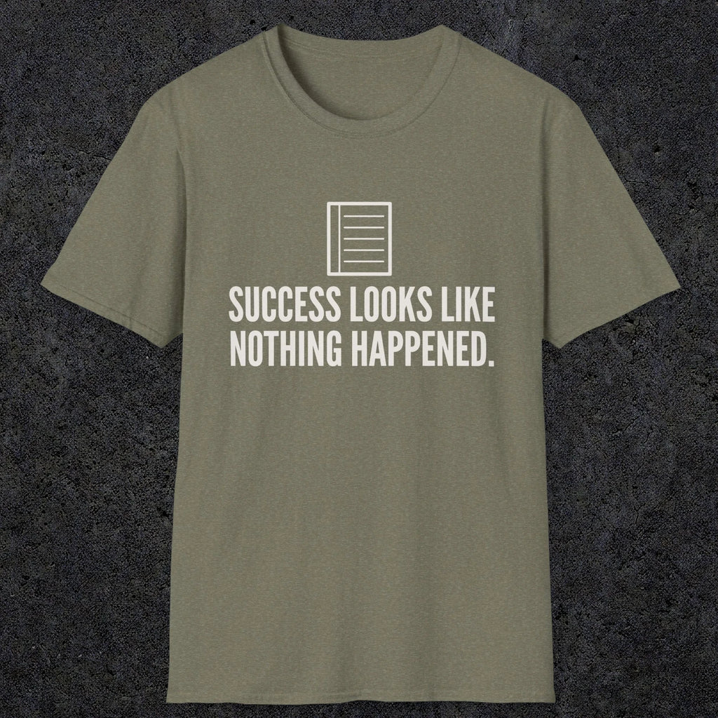 0107 Success Looks Like Nothing Happened | Funny Dad T-Shirt | RustyDad