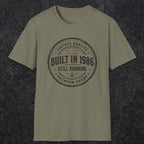 0008 Vintage quality Built in 1986 Still running | Funny Dad T-Shirt | RustyDad