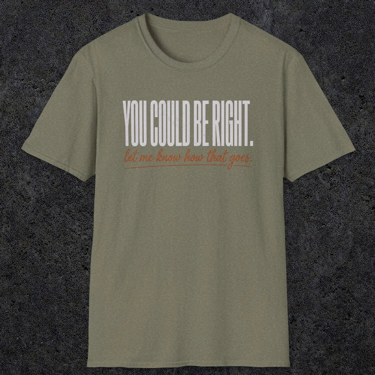0449 You Could Be Right. Let Me Know How That Goes | Funny Dad T-Shirt | RustyDad