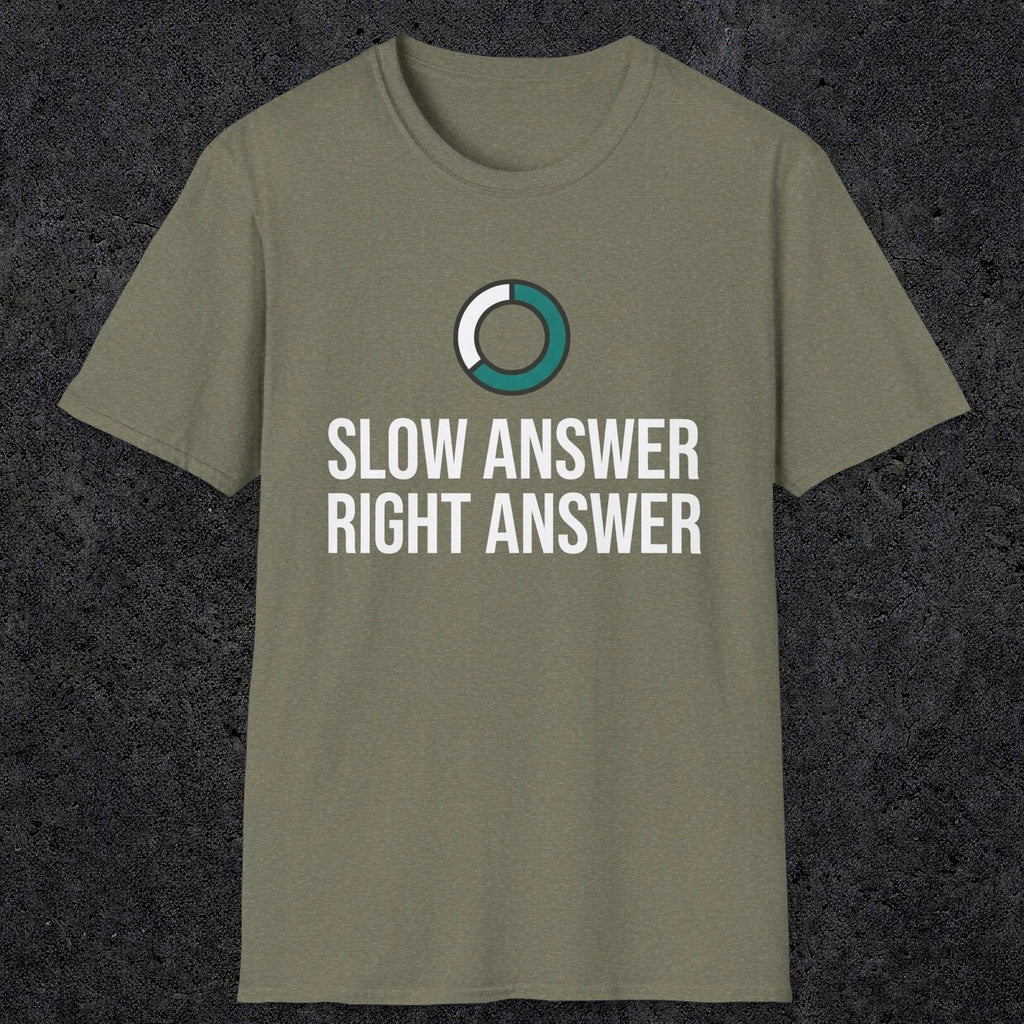 0335 Slow Answer = Right Answer | Funny Dad T-Shirt | RustyDad