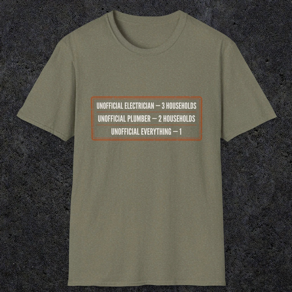 145 Unofficial Electrician Plumber Everything | Funny Dad T-Shirt | RustyDad