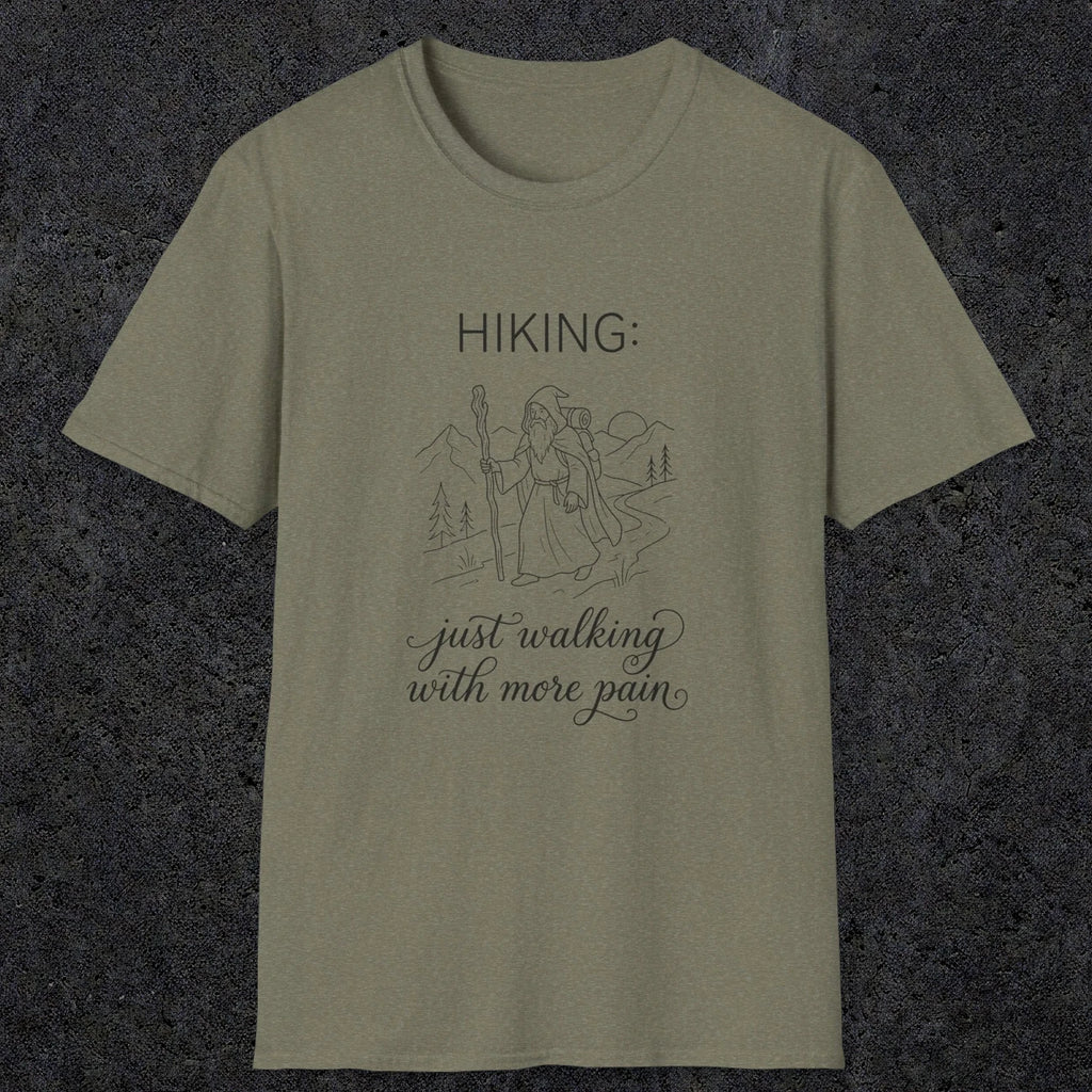 0104 Hiking: just walking with more pain | Funny Dad T-Shirt | RustyDad