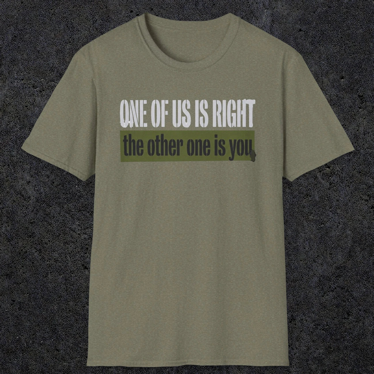 0437 One Of Us Is Right. The Other One Is You | Funny Dad T-Shirt | RustyDad