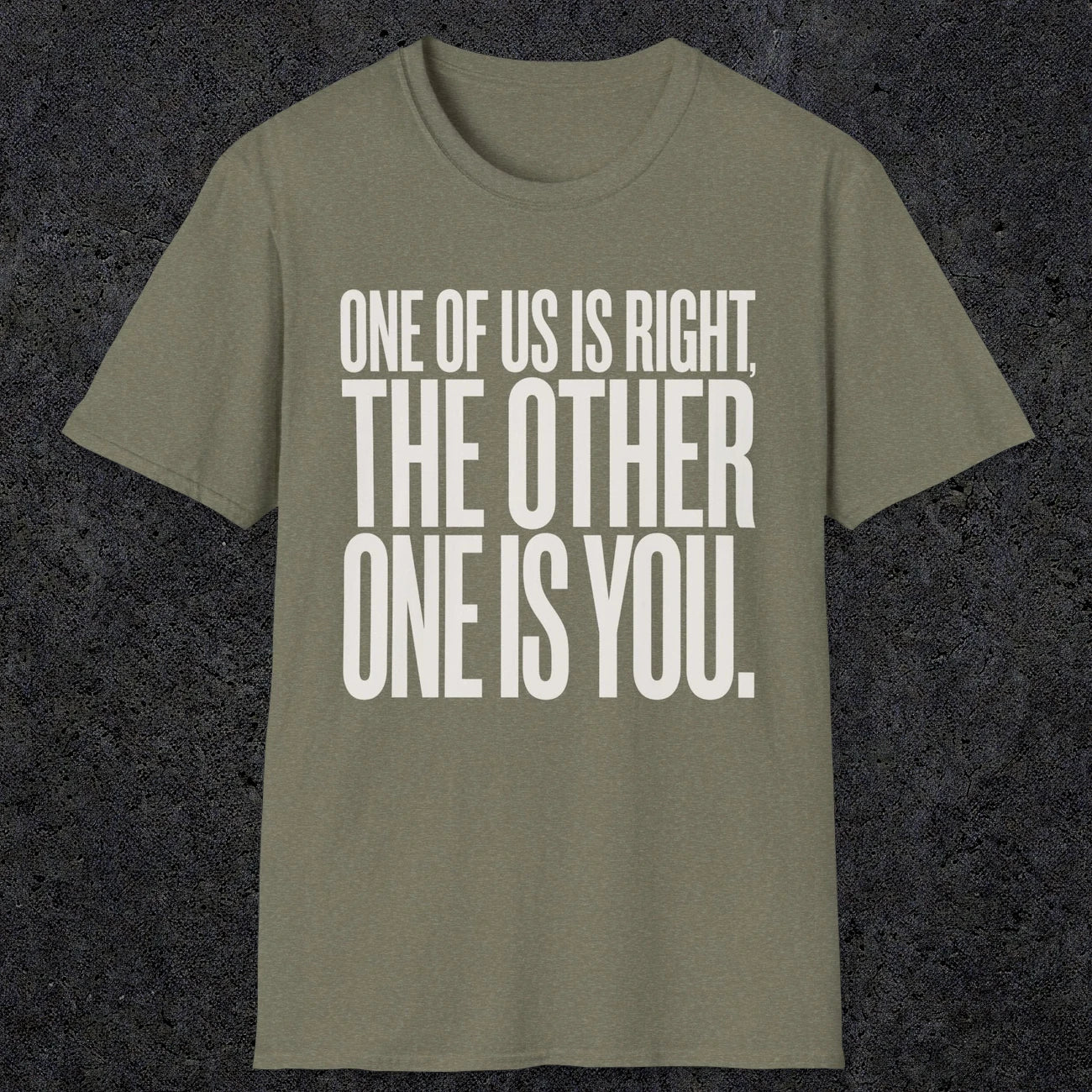 0433 One Of Us Is Right. The Other One Is You | Funny Dad T-Shirt | RustyDad