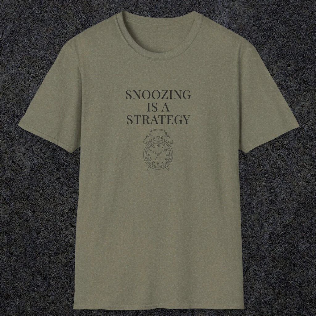 0079 Snoozing is a strategy | Funny Dad T-Shirt | RustyDad
