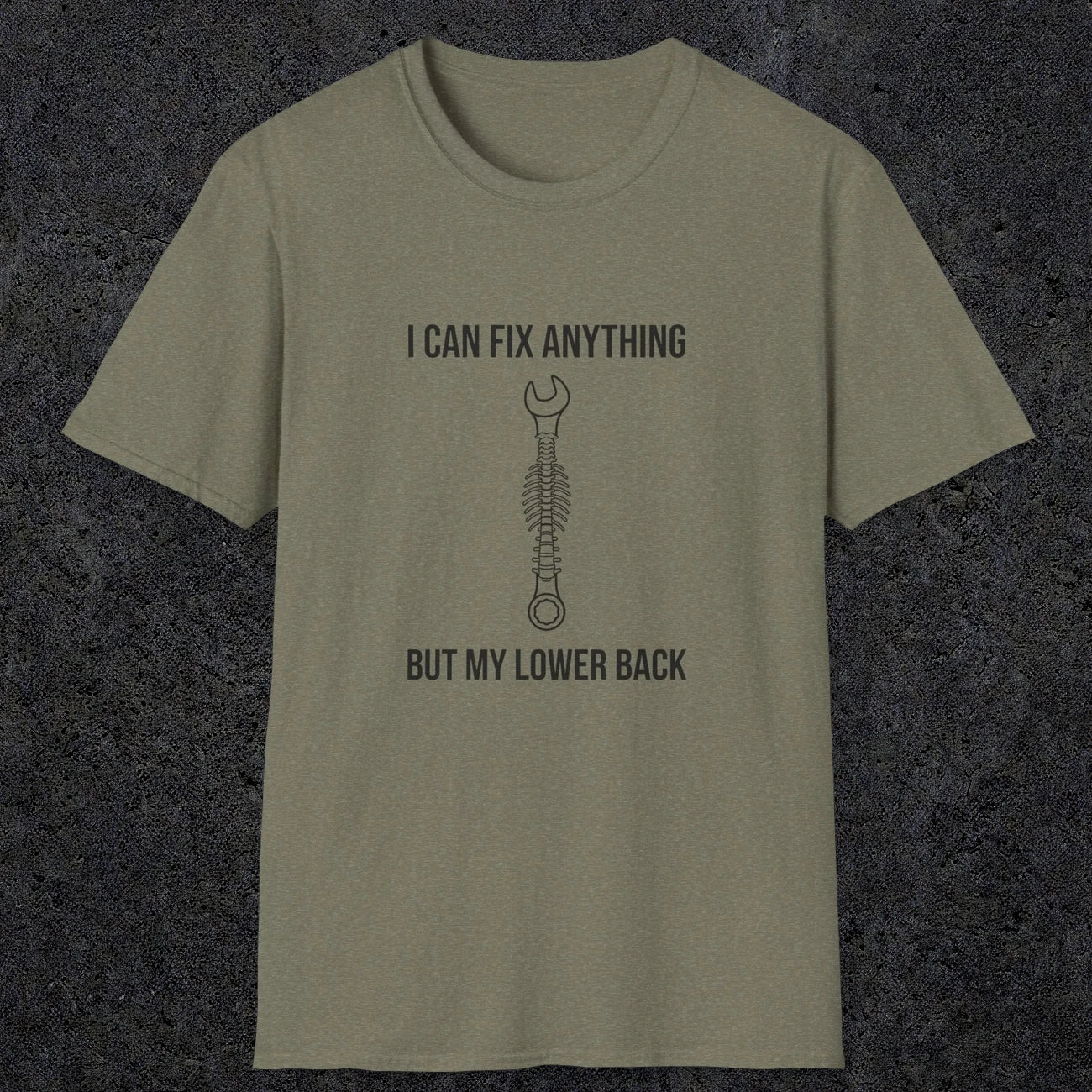 064 I can fix anything but my lower back | Funny Dad T-Shirt | RustyDad