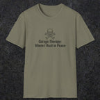 080 Garage thereapy where i rust in peace | Funny Dad T-Shirt | RustyDad