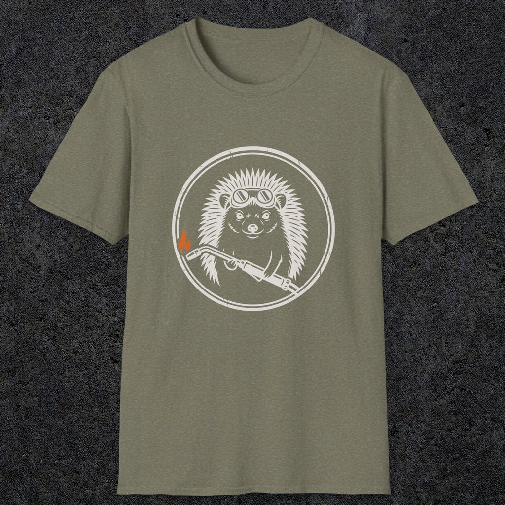 0630 Hedgehog Welder | Funny Dad T-Shirt | RustyDad