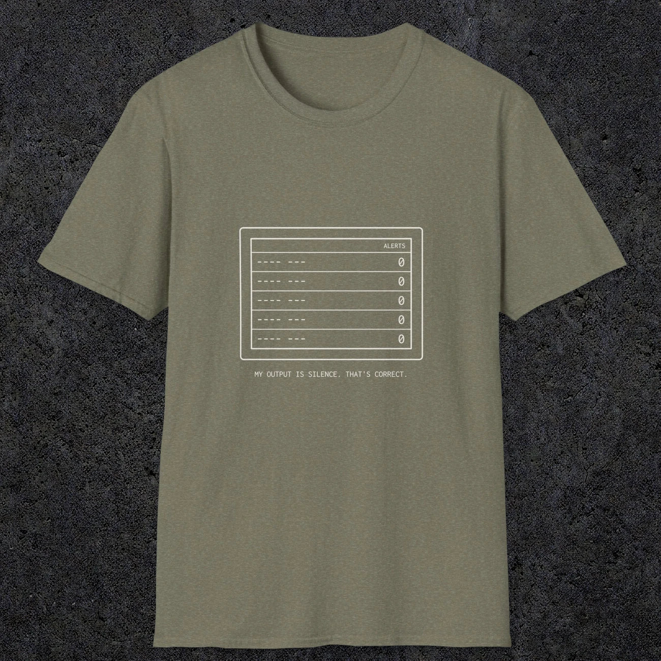 0106 My Output Is Silence That Is Correct | Funny Dad T-Shirt | RustyDad