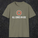0330 All Cores In Use | Funny Dad T-Shirt | RustyDad