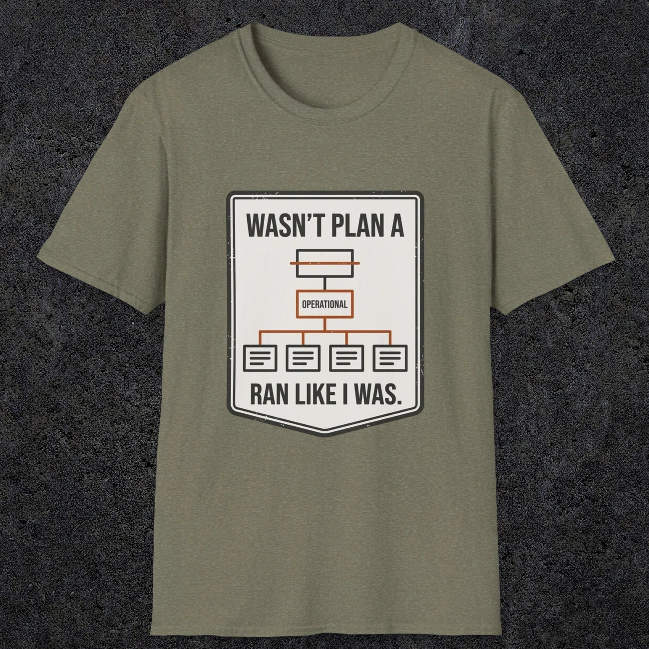0097 Wasnt Plan A Ran Like I Was | Funny Dad T-Shirt | RustyDad