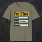 0500 I'M Fine | Funny Dad T-Shirt | RustyDad