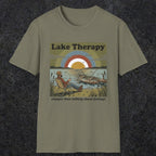 002 Lake therapy, cheaper than talking about feelings | Funny Dad T-Shirt | RustyDad