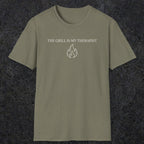 0697 The Grill Is My Therapist | Funny Dad T-Shirt | RustyDad