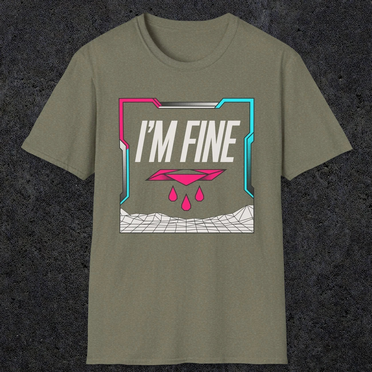 0488 I'M Fine | Funny Dad T-Shirt | RustyDad