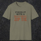 0035 Fixed it with a zip tie | Funny Dad T-Shirt | RustyDad