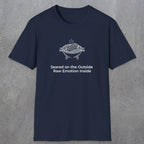 084 Seared on the outside raw emotion inside | Funny Dad T-Shirt | RustyDad