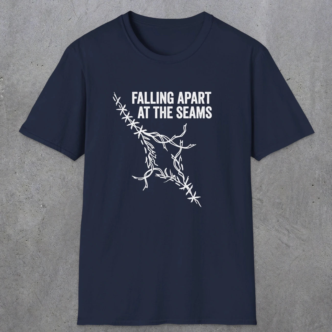 058 Falling apart at the seams | Funny Dad T-Shirt | RustyDad