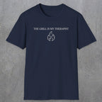 0697 The Grill Is My Therapist | Funny Dad T-Shirt | RustyDad