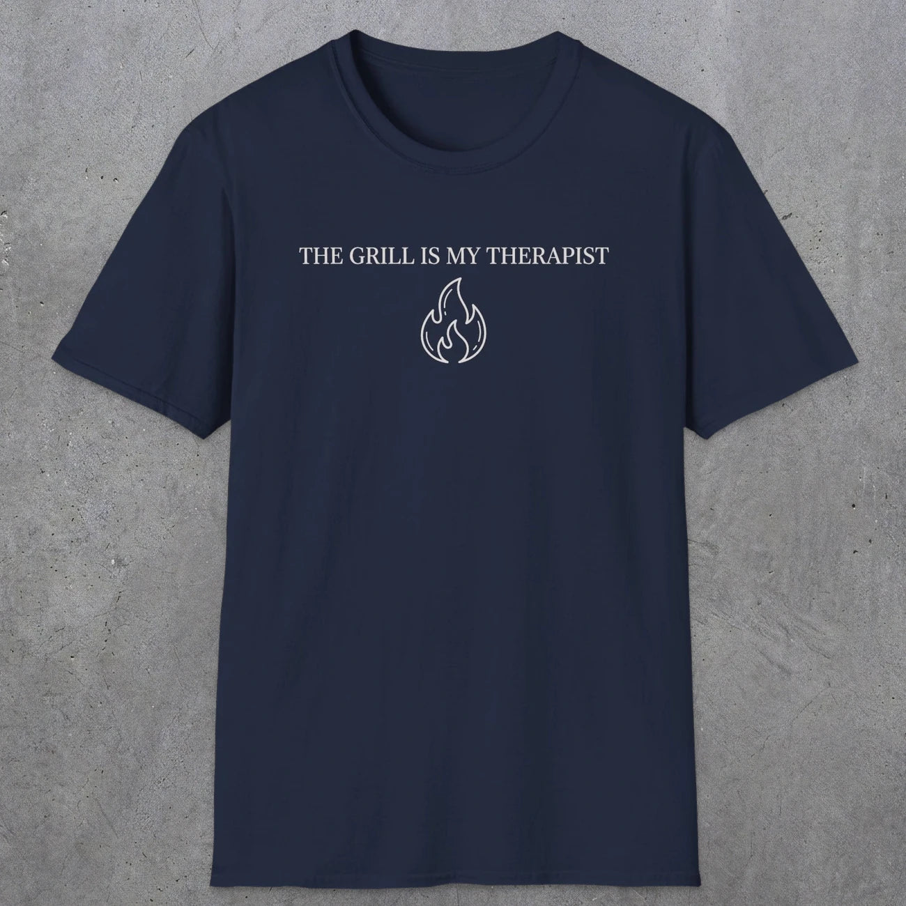 0697 The Grill Is My Therapist | Funny Dad T-Shirt | RustyDad