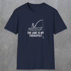 053 The lake is my therapist | Funny Dad T-Shirt | RustyDad