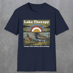 002 Lake therapy, cheaper than talking about feelings | Funny Dad T-Shirt | RustyDad