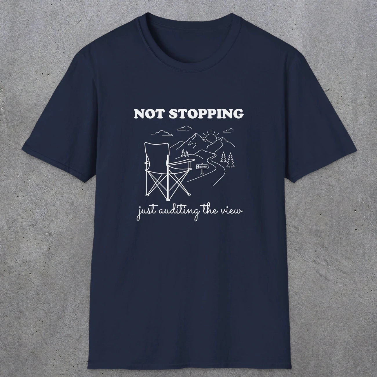 0108 Not stopping, just auditing the view | Funny Dad T-Shirt | RustyDad