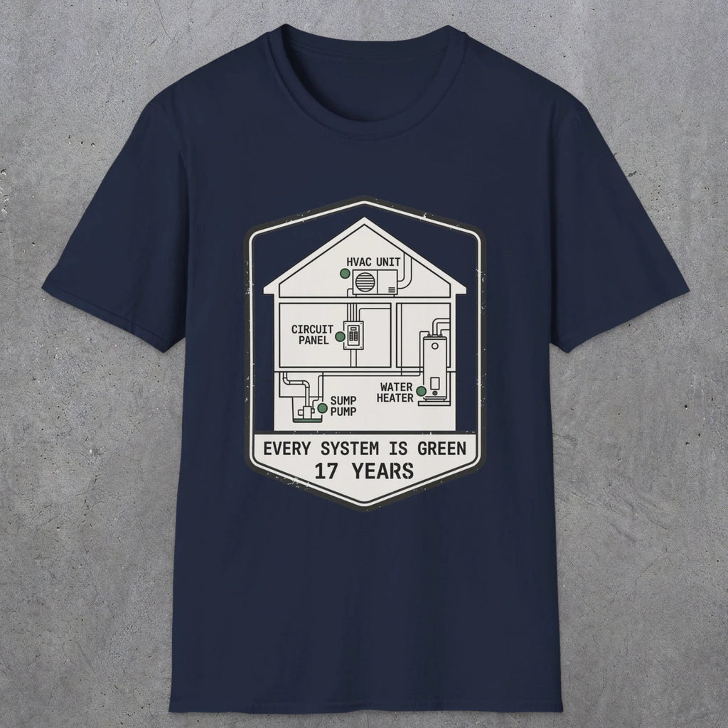 0092 Every System Is Green 17 Years | Funny Dad T-Shirt | RustyDad