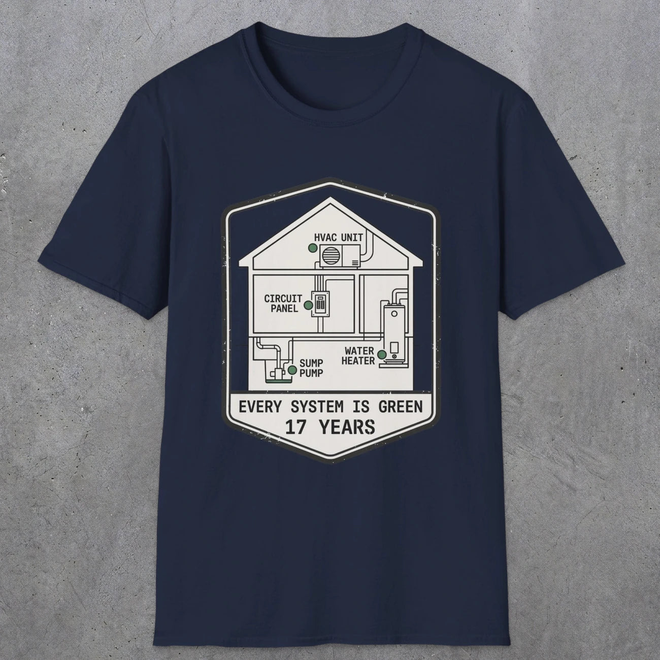 0092 Every System Is Green 17 Years | Funny Dad T-Shirt | RustyDad