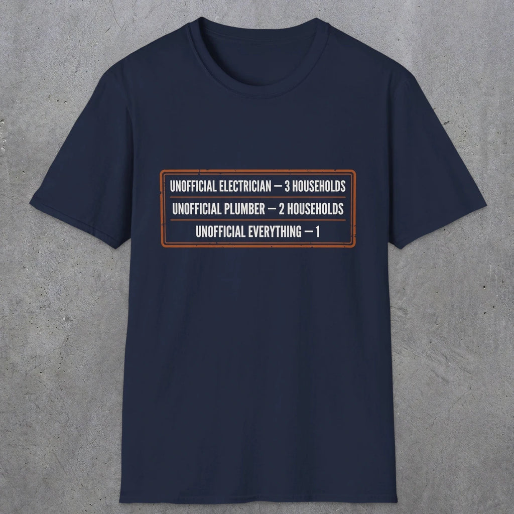 145 Unofficial Electrician Plumber Everything | Funny Dad T-Shirt | RustyDad