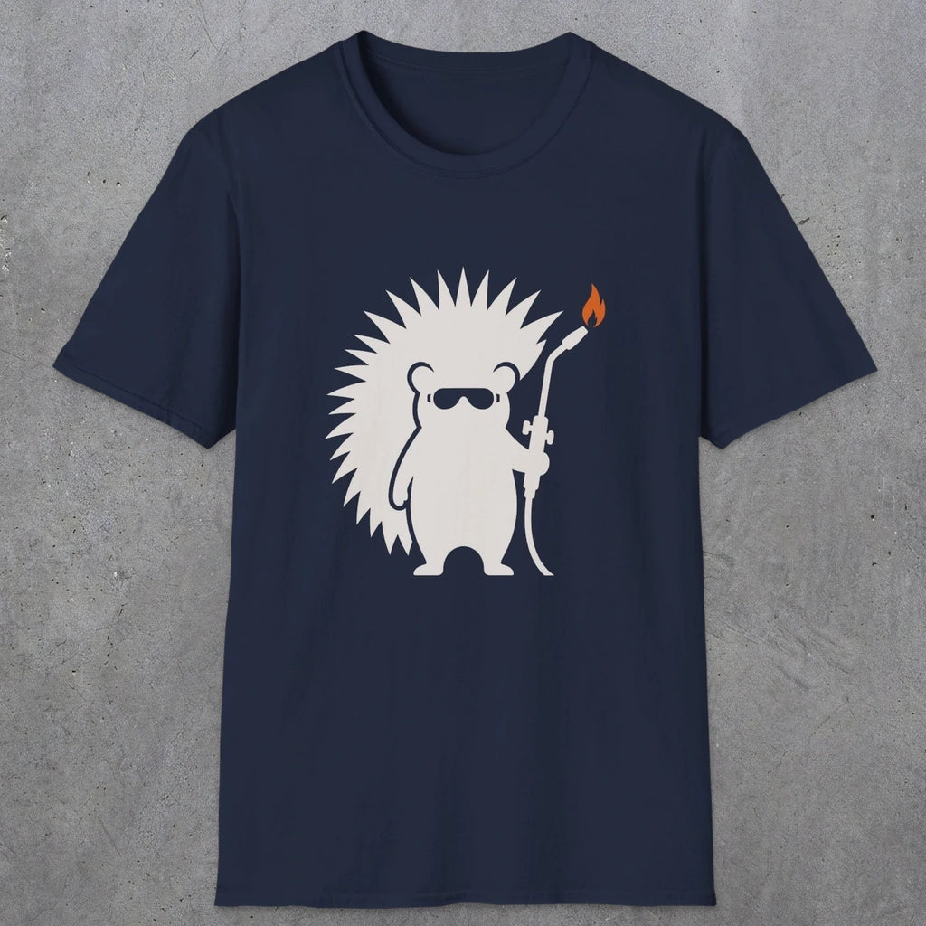 0631 Hedgehog Welder | Funny Dad T-Shirt | RustyDad