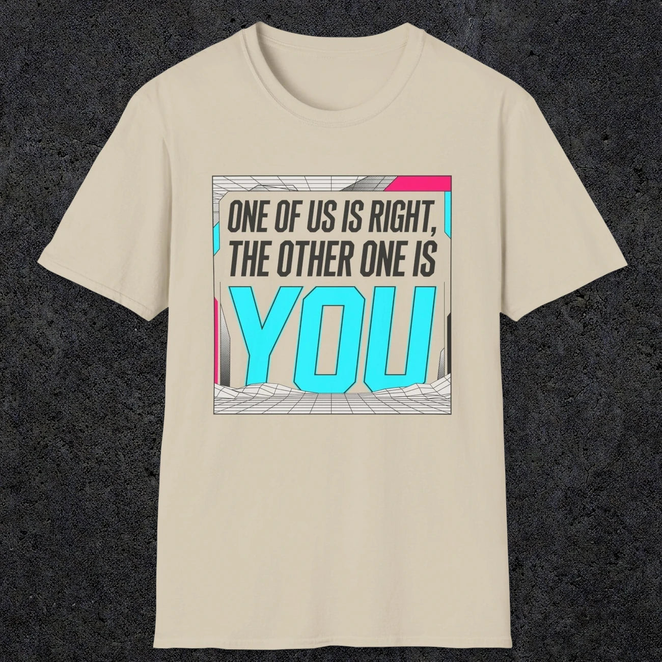 0435 One Of Us Is Right. The Other One Is You | Funny Dad T-Shirt | RustyDad