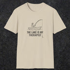 053 The lake is my therapist | Funny Dad T-Shirt | RustyDad