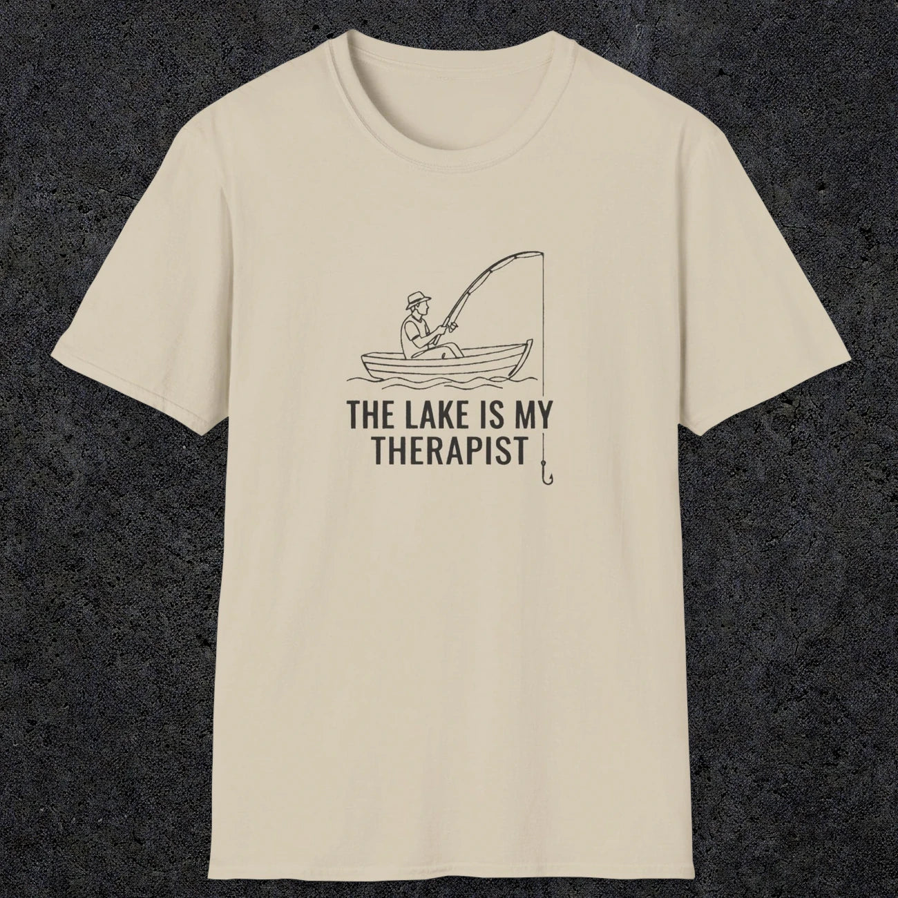 053 The lake is my therapist | Funny Dad T-Shirt | RustyDad