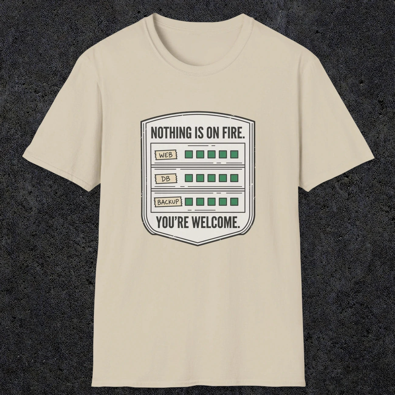 0121 Nothing Is On Fire Youre Welcome | Funny Dad T-Shirt | RustyDad